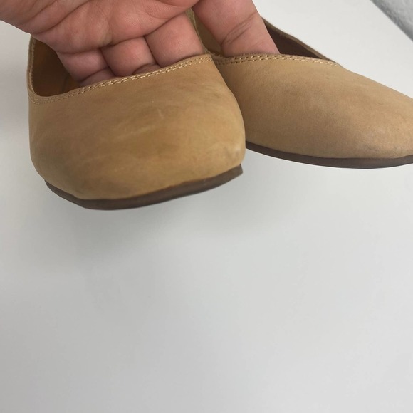 Lucky Brand Women Dellie Beige Brown Ballet Flats Shoes Scallop Sz 7M Comfort - Picture 5 of 11